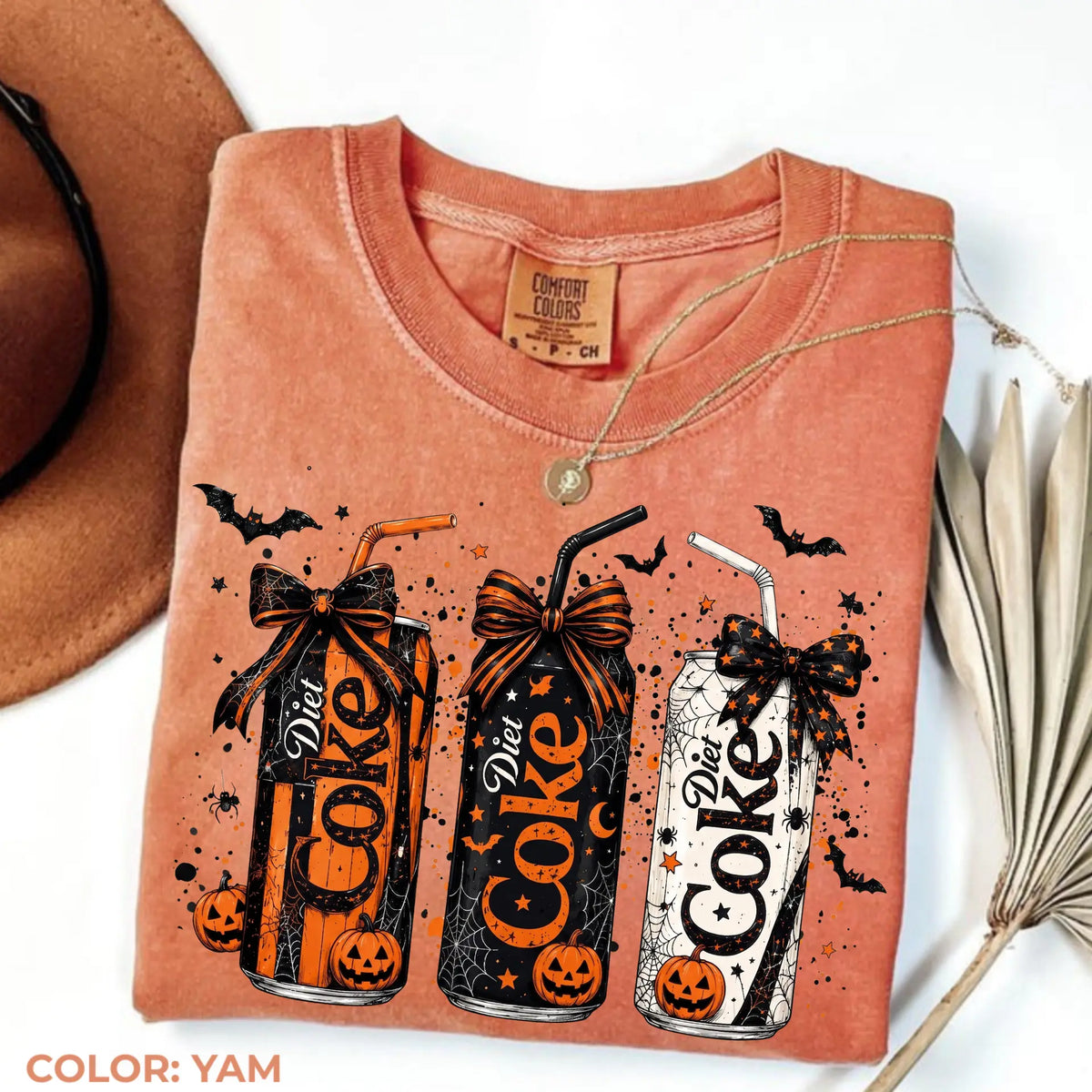 Comfort Colors Halloween Soda Can Shirt, Spooky Drink Tee, Pumpkin Can Shirt, Cute Halloween Shirt, Fall Shirt, Spooky Season Shirt - View 3
