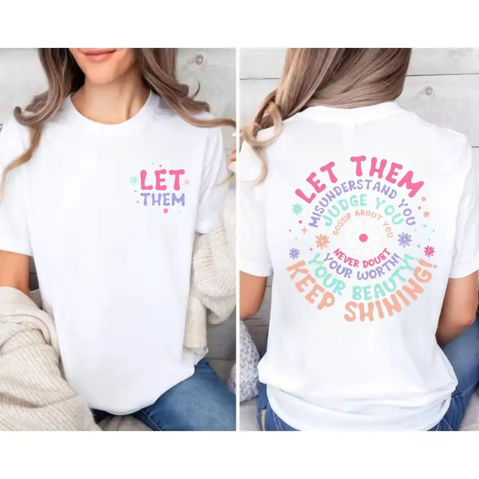 Floral Motif and Motivation Combined - Your New Inspirational T-Shirt Top Womenswear Fit - View 7