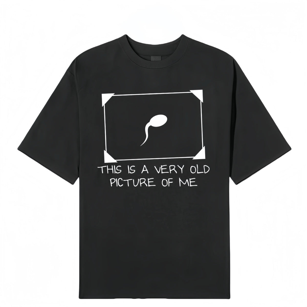 Funny Graphic Round Neck T-Shirt with 'Very Old Picture of Me' Slogan, Unisex Casual Quirky Art Cotton Streetwear, Jeans, Funny Shirts, Shortsleeve, Good Graphic Tees, Casual Fit, Funny Streetwear - View 1