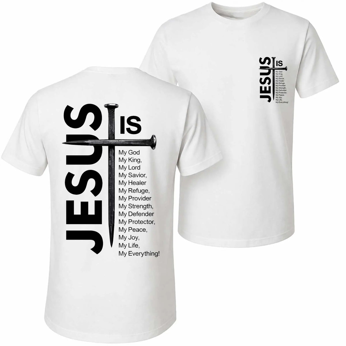 Men's Relaxed Fit Graphic T-Shirt, Breathable 100% Cotton Streetwear Cross Print Top with Short Sleeves, Shortsleeve,back to school,back to school shopping, Casual Clothes Fabric - View 2
