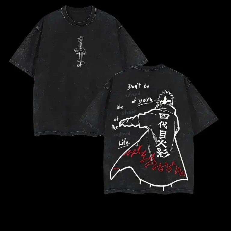valentine shirts Anime Double Printed Vintage Washed Tee Unisex Oversize Anime Manga Washed Heavyweight Cotton T-shirt, Gift For Anime Fan, Anime Lover - View 9