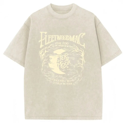 [S-5XL!]Holafish Acid Wash Vintage Moon Pattern T-Shirt Update DTG Pure Cotton Streetwear Graphic Vintage Tees Menswear Womenswear Crewneck Tshirt Summerwear - View 18