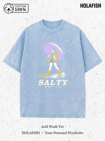 Holafish Women's Vintage Acid Wash Graphic Tee, Soft Cotton Short Sleeve Top, Casual T Shirt For Summer 2026 Daily Vacation Light Outfit Back To School Boho Tops - View 11