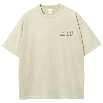 Men's 911 GT3 Racing Good Graphic Tees - Super Soft Washed Cotton Fashion Streetwear Round Neck Casual Top, Boyfriend Birthday Gift, Cool Guys Gifts, Gifts For Boyfriend, Cool Gifts For Guys - View 2