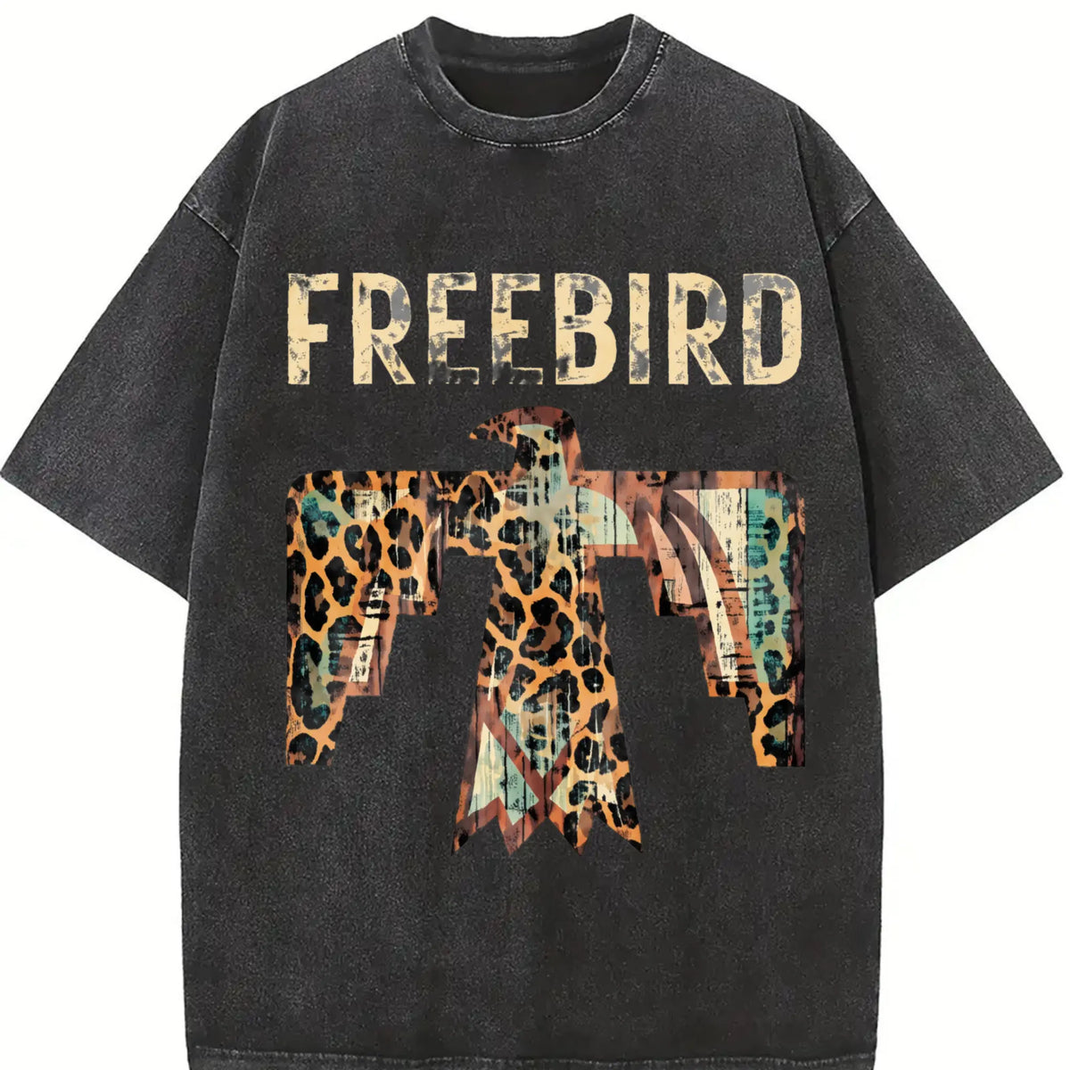 Women's Oversized Western Thunderbird T-Shirt, Loose Fit Shirts, Boyfriend Style Concert Top, Women's Clothes, Streetwear, Tops For Women - View 9