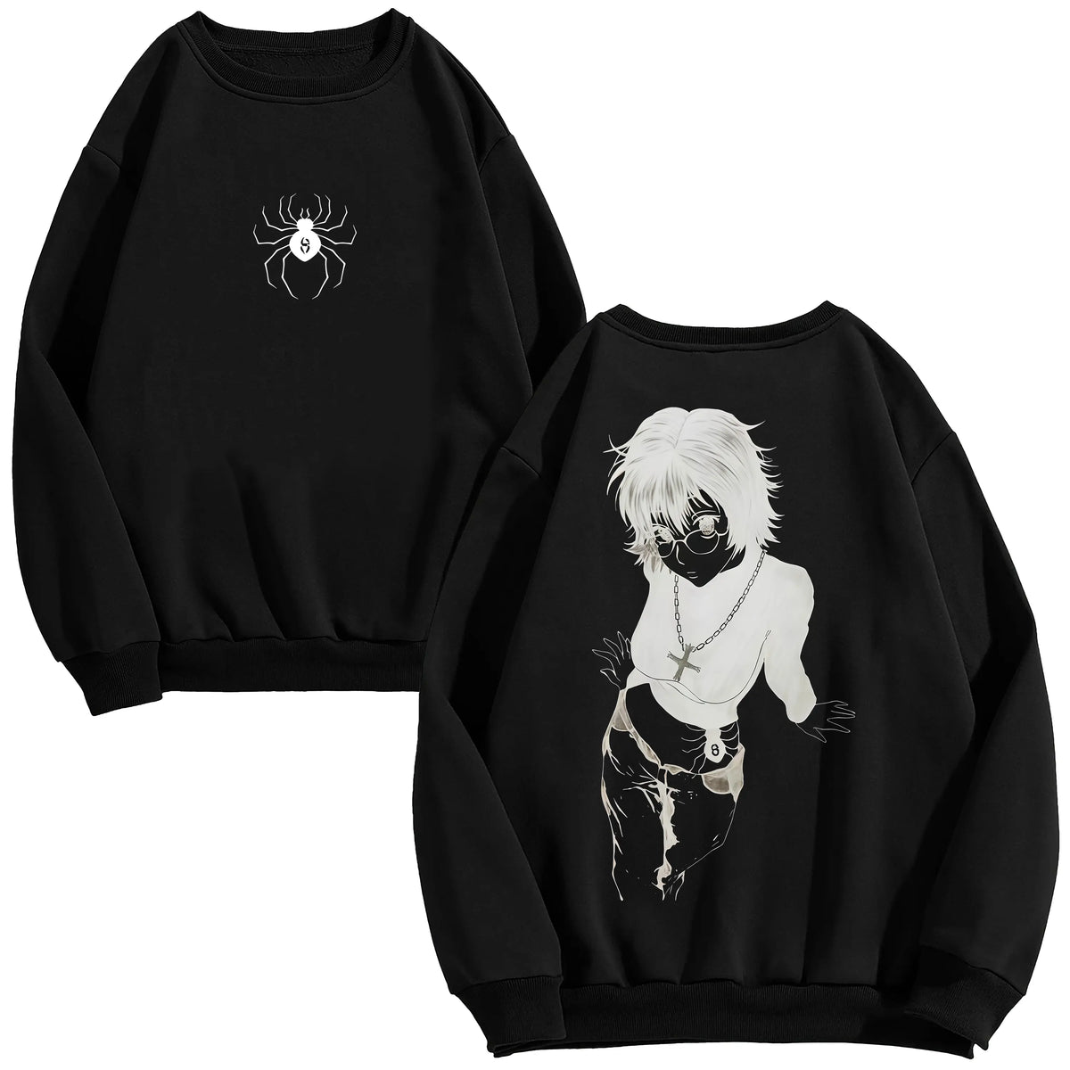 Men's Hunter X Hunter Shizuku Graphic T-Shirt - 100% Heavyweight Cotton, Vintage Washed, Ribbed Elastic Knit, Short-Sleeve, Loose Baggy Fit, Casual Anime Merchandise, Round Neck Graphic Shirt, Size L - View 13