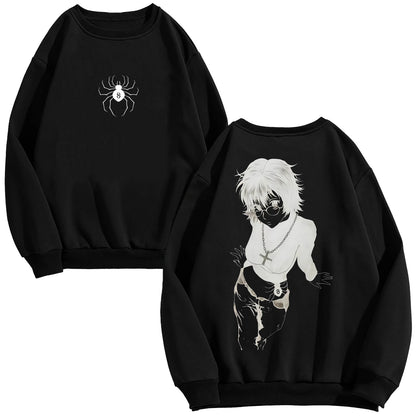 Men's Hunter X Hunter Shizuku Graphic T-Shirt - 100% Heavyweight Cotton, Vintage Washed, Ribbed Elastic Knit, Short-Sleeve, Loose Baggy Fit, Casual Anime Merchandise, Round Neck Graphic Shirt, Size L - View 13