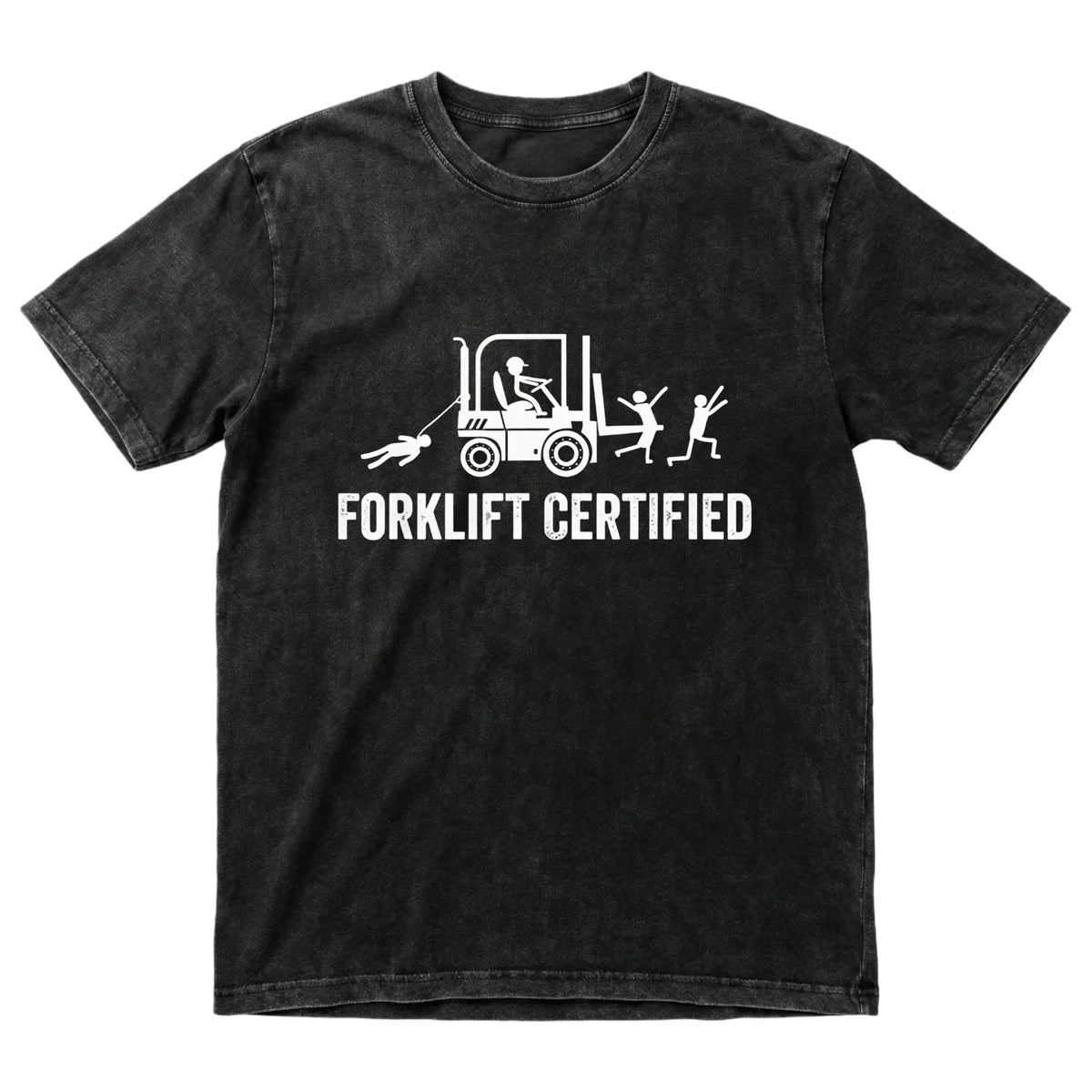 Men's Fitted Casual Round Neck Short-Sleeve Cotton T-Shirt - Funny Chicken Forklift Certified Operator Graphic, Lightweight Summer Outdoor Top, Mens Gift for Him to Pair with Jeans, Mens Gifts, Gifts For Him - View 3