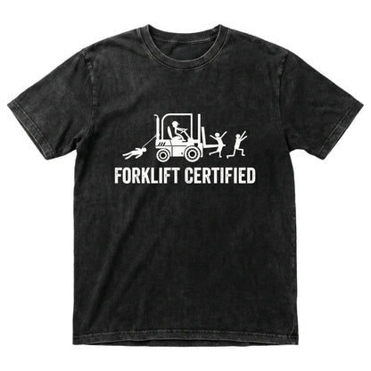 Men's Fitted Casual Round Neck Short-Sleeve Cotton T-Shirt - Funny Chicken Forklift Certified Operator Graphic, Lightweight Summer Outdoor Top, Mens Gift for Him to Pair with Jeans, Mens Gifts, Gifts For Him - View 3