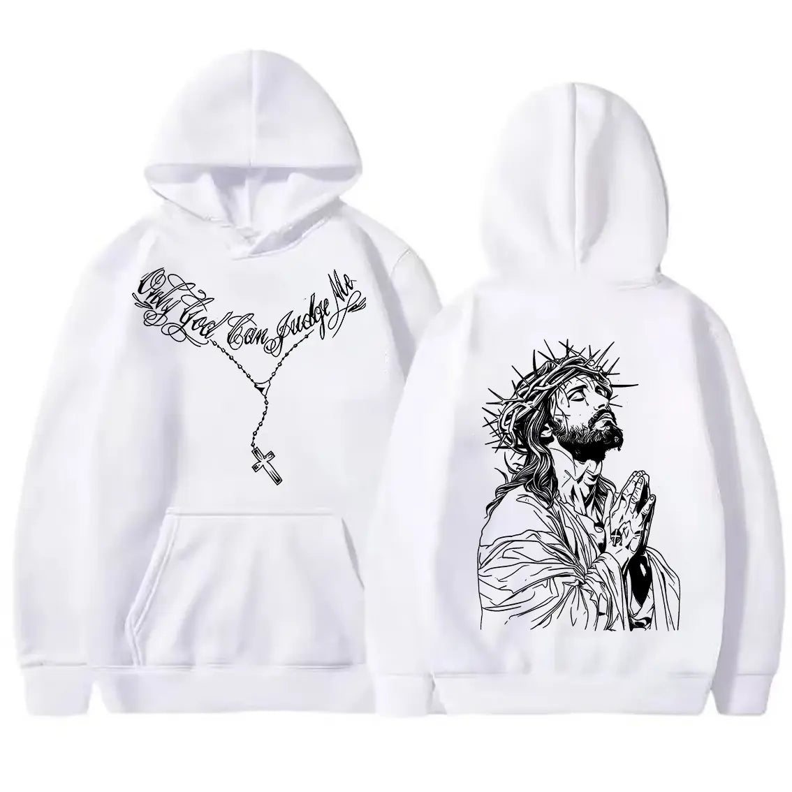 Men's Vintage Washed Oversized Round Neck Cotton T-Shirt - Bold Jesus Graphic, Distressed Christian Clothing, Basic Faith-Based Fashion, Casual Short-Sleeve Holiday Summer Top - View 14