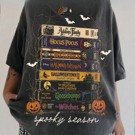 Comfort Colors Vintage Halloween Movie Shirt, Retro Spooky Season Tee, Horror Movie T-Shirt, Scary Movie Graphic Tee, Halloween Film Lover Shirt, Funny Horror Shirt - View 1