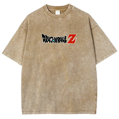 Dragon Ball DBZ Goku Anime Washed Graphic Tees Funny Japanese Cartoon Distressed Shirt 90s Vintage Streetwear Unisex Summer Gift" - View 3