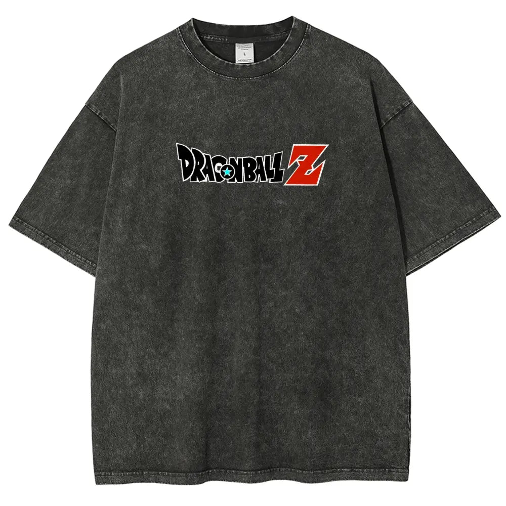 Dragon Ball DBZ Goku Anime Washed Graphic Tees Funny Japanese Cartoon Distressed Shirt 90s Vintage Streetwear Unisex Summer Gift" - View 2