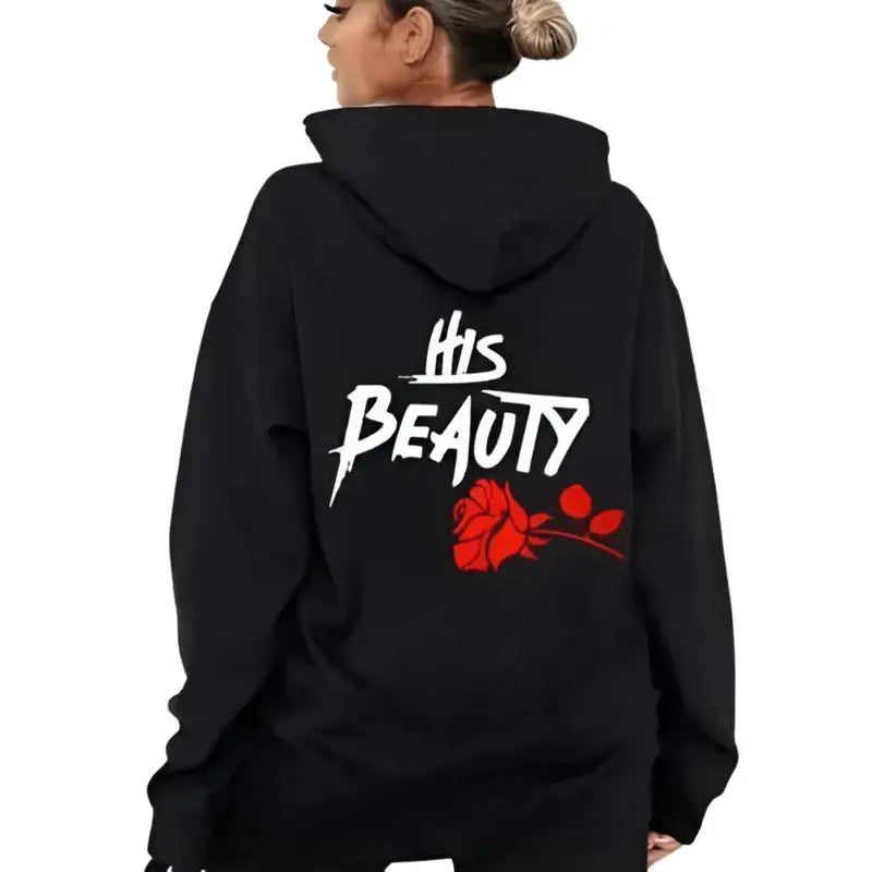 Her Beast His Beauty Couple Hoodie Matching Outfits For Couples Valentine Day Gifts Anniversary Shirts Trending Couple Medium Casual Clothes streetwear - View 6