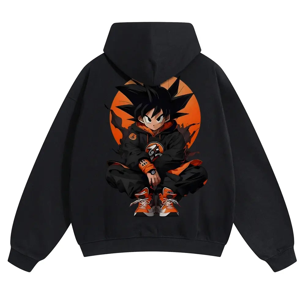Dragon Ball DBZ Viral Anime Graphic Hoodie! Unisex 90s Retro Pullover - Funny Cartoon Streetwear Hoodies - Cozy Fleece Gift For Him Casual Cotton - View 3