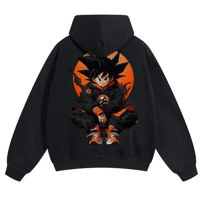 Dragon Ball DBZ Viral Anime Graphic Hoodie! Unisex 90s Retro Pullover - Funny Cartoon Streetwear Hoodies - Cozy Fleece Gift For Him Casual Cotton - View 3