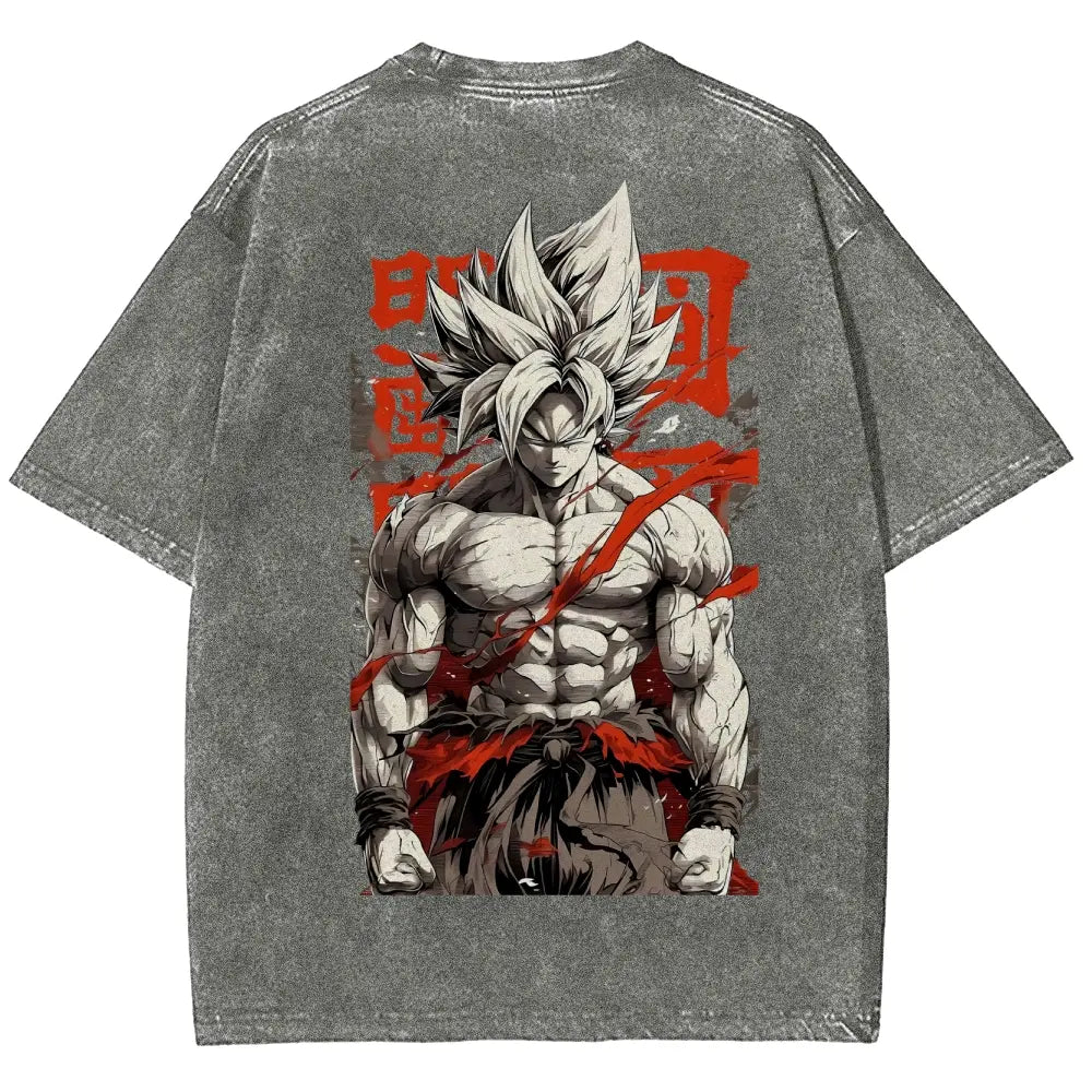 Dragon Ball DBZ Goku Anime Washed Graphic Tees Funny Japanese Cartoon Distressed Shirt 90s Vintage Streetwear Unisex Summer Gift" - View 6