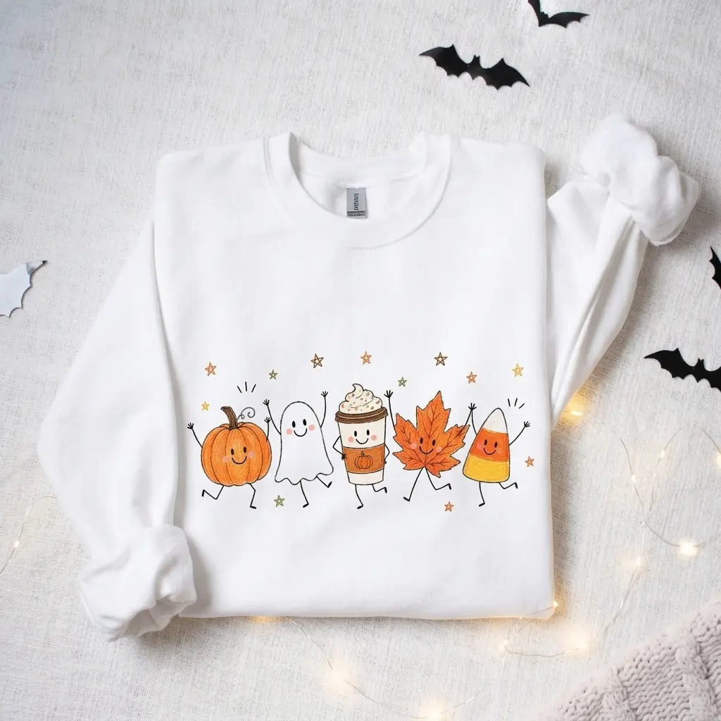 Halloween Coffee Sweatshirt, Cute Fall Shirt, Iced Coffee Lover Gift, Pumpkin Spice Latte T-Shirt, Spooky Season Drink Shirt, Autumn Tee - View 11