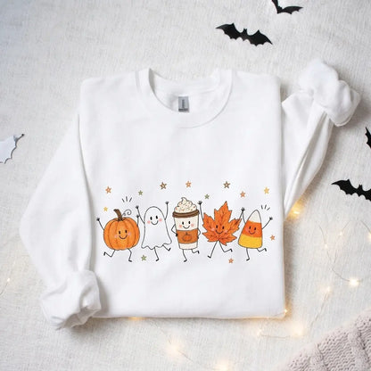 Halloween Coffee Sweatshirt, Cute Fall Shirt, Iced Coffee Lover Gift, Pumpkin Spice Latte T-Shirt, Spooky Season Drink Shirt, Autumn Tee - View 11
