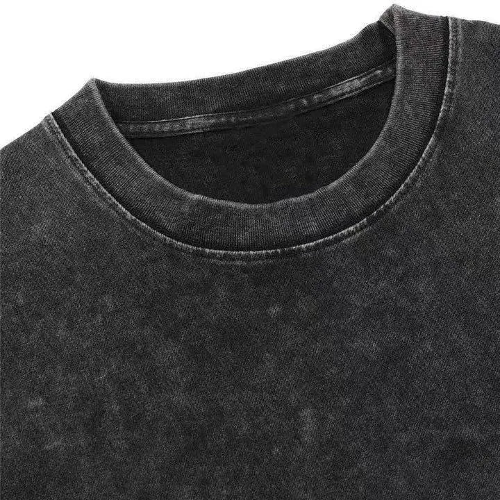Mf Doom Madvillain Metal Mask Menswear T-Shirt - Washed Vintage, Oversized, Short-Sleeve, Round Neck, Hip Hop Streetwear Top for Men - Valentine's Day Gift - View 2