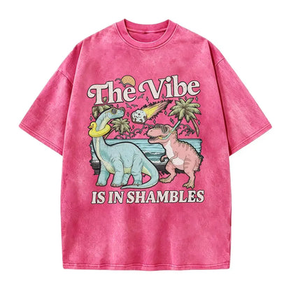 The Vibe Is In Shambles TShirt, Funny Dinosaur Sweatshirt, Cute Mental Health Tee Gift, Gift For Her - View 11