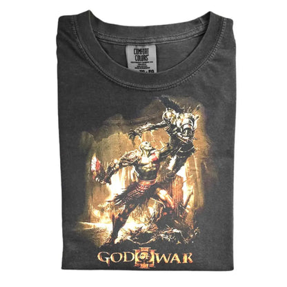 The Kratos God Of War III Comfort Color Shirts, God Of War Shirt, Game Shirt, Gift for Men, Gift for Women, Crew Neck T-shirt, Trending T-shirt - View 1