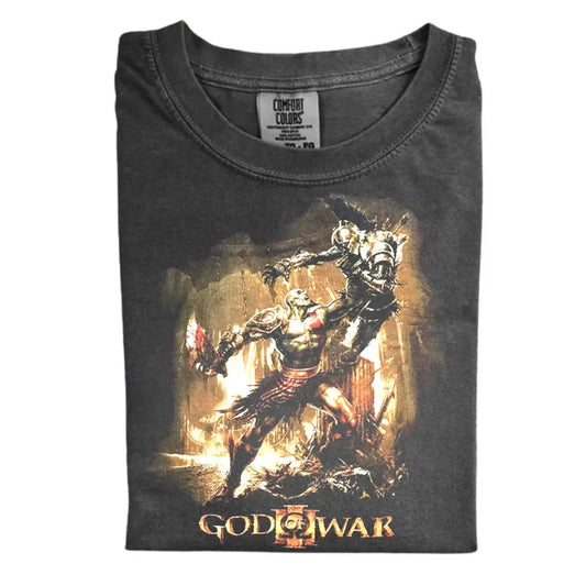The Kratos God Of War III Comfort Color Shirts, God Of War Shirt, Game Shirt, Gift for Men, Gift for Women, Crew Neck T-shirt, Trending T-shirt - View 1