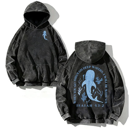 Women's Ocean Graphic Hoodie - Casual Streetwear Top, Stylish Comfortable Trendy Wear for Whale Enthusiasts - View 12