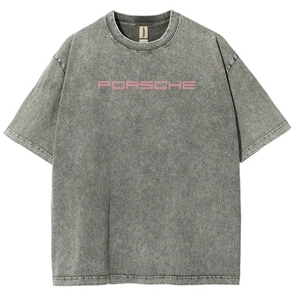 Cherry Blossom Japanese Aesthetic Classic Sports Car Vintage Washed Tee 90s Men's Graphic Tee t Shirts Funny Graphic Tee Good Graphic Tees Graphic Tees Streetwear Outfits Men Vacation Outfits Oversized Tshirt Men - View 7