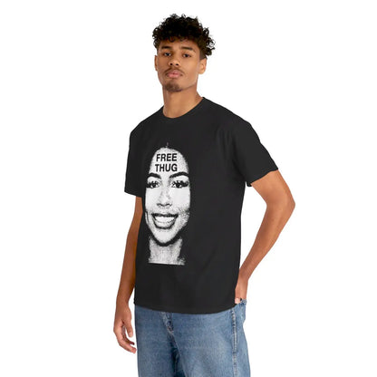 Vintage Free Thug Graphic T-Shirt Casual Classic Cotton Retro Top Comfy Tee Tshirt Streetwear Menswear Day - View 4
