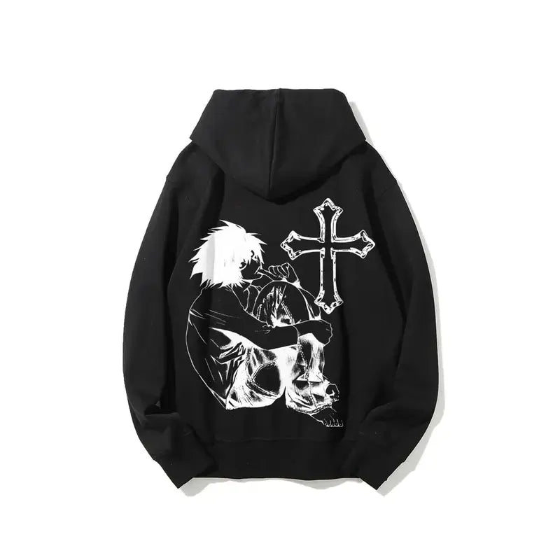 Unisex Misa Vintage Graphic Hoodie - Death Note L Anime Casual Stylish Sweatshirt, Anime Addicts Couple Gift Menswear Womenswear Streetwear Top - View 2