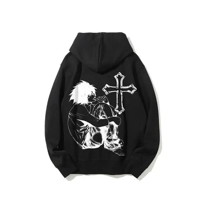 Unisex Misa Vintage Graphic Hoodie - Death Note L Anime Casual Stylish Sweatshirt, Anime Addicts Couple Gift Menswear Womenswear Streetwear Top - View 2