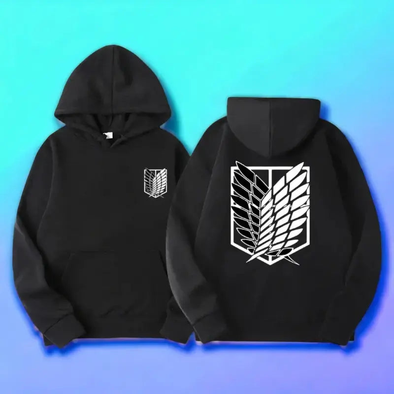 Men's Attack on Titan Graphic Hoodie - Menswear Streetwear Clothing, Harajuku Anime Pullover, Cool Dacron Clothes for Party & Halloween Outfits, S Size Tops, Casual Fashion Apparel, T-Shirt - View 2