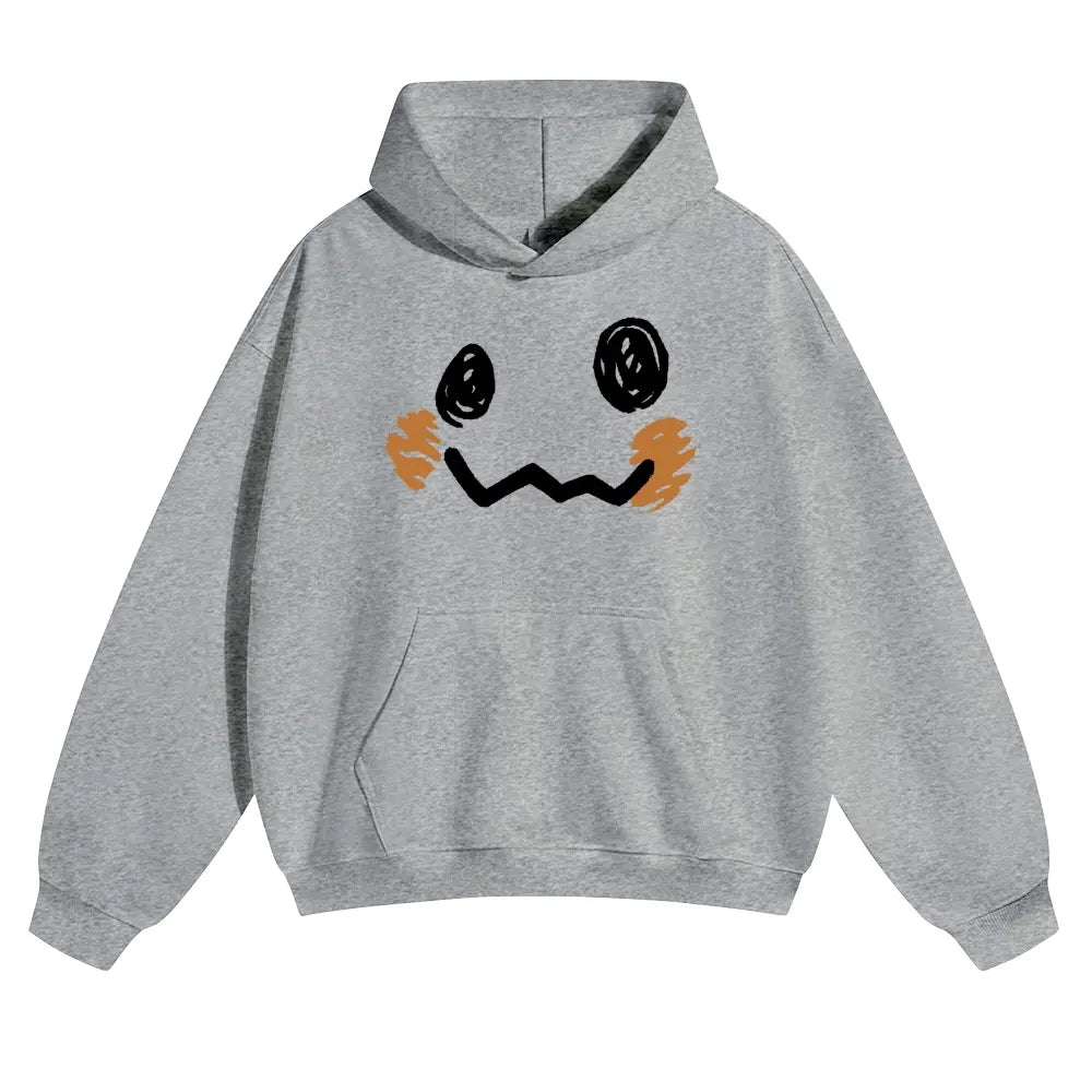 Unisex Dark cute ghost style playful smiling face Graphic hoodie Personalized Pattern Y2k Clothing Round Neck hoodie,Women's Clothing, Menswear, Top, Vintage Style,Summer Casual Oversized - View 12