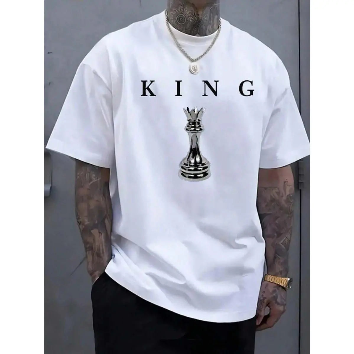 Men's Breathable Short-Sleeved Crew Neck Graphic Tee & Vest - Athletic Apparel, Casual Sportswear, Activewear Gym Men's Wear for Summer Training, Running, Mens Clothing,back to school,back to school shopping, Tshirt - View 1