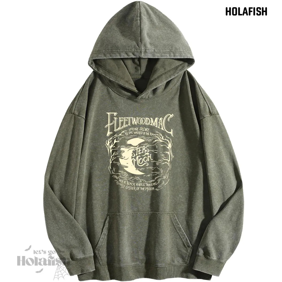 Holafish Women's Print Acid Wash Hoodie Vintage Sweatshirt Oversized Loose Fit Winter Warm Streetwear Casual Tunic Long Sleeve Pullover Top summervibes - View 5