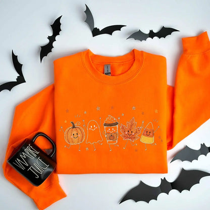 Halloween Coffee Sweatshirt, Cute Fall Shirt, Iced Coffee Lover Gift, Pumpkin Spice Latte T-Shirt, Spooky Season Drink Shirt, Autumn Tee - View 17