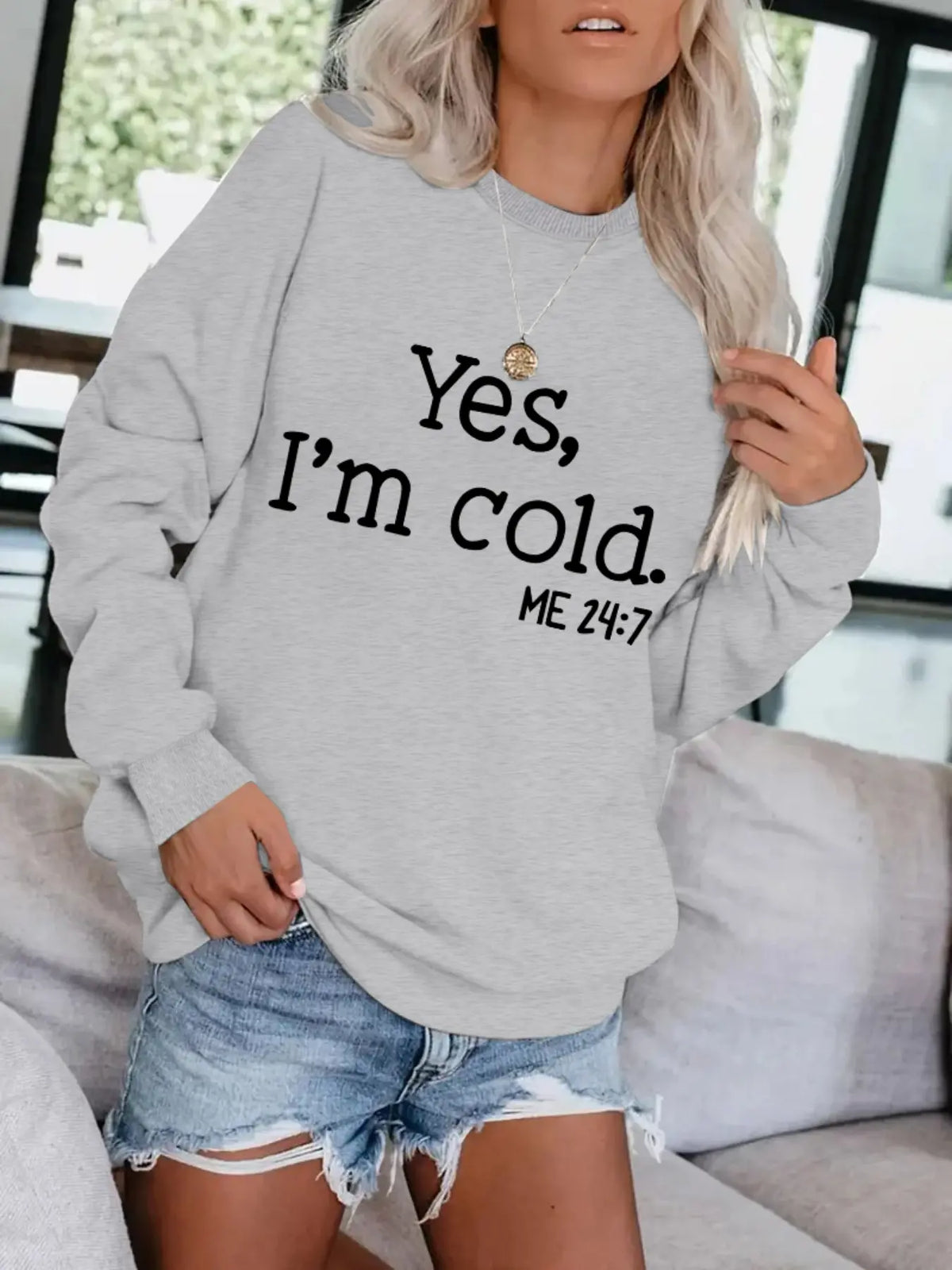 Women's Casual Letter & Number Print Fitted Sweatshirt, Soft Long Sleeve Round Neck Pullover for Daily Wear, Casual Comfortable Top, Womenswear, Printed Sweatshirt - View 7