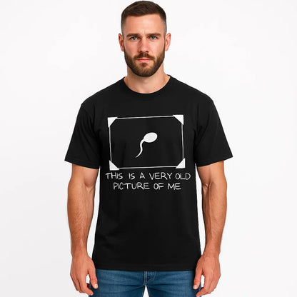 Funny Graphic Round Neck T-Shirt with 'Very Old Picture of Me' Slogan, Unisex Casual Quirky Art Cotton Streetwear, Jeans, Funny Shirts, Shortsleeve, Good Graphic Tees, Casual Fit, Funny Streetwear - View 4
