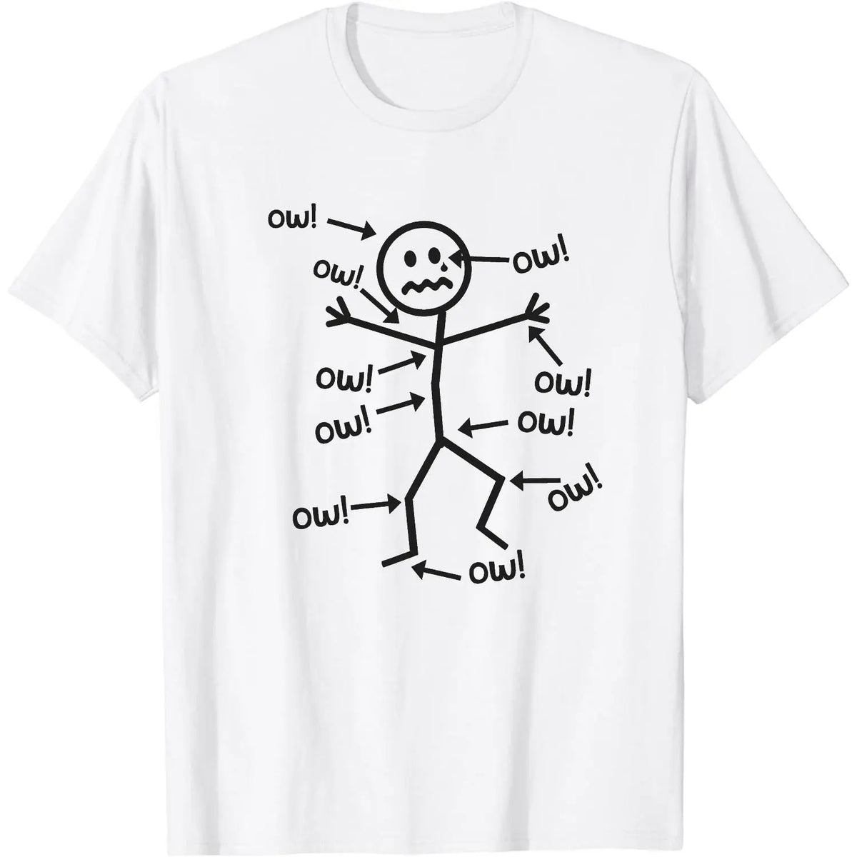 Women's Funny Graphic Print Pain Awareness Tee - Breathable Crew Neck Short-Sleeve Simple Tee, Durable Stitching, Machine-Washable, Easy Styling, All-Seasons Casual Streetwear Top - View 3