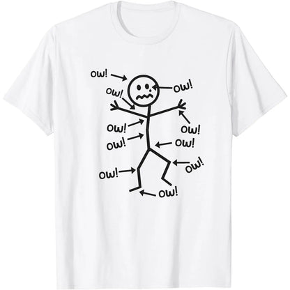 Women's Funny Graphic Print Pain Awareness Tee - Breathable Crew Neck Short-Sleeve Simple Tee, Durable Stitching, Machine-Washable, Easy Styling, All-Seasons Casual Streetwear Top - View 3