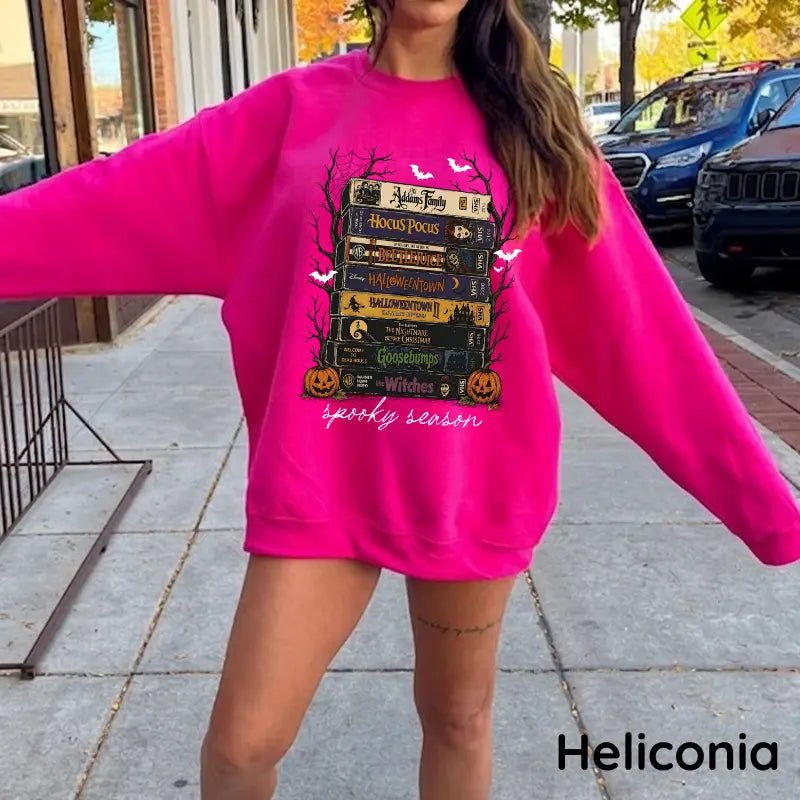 Vintage Halloween Movie Sweater, Retro Spooky Season Sweatshirt, Horror Film Graphic Pullover, Scary Movie Lover Crewneck, Halloween Gift - View 7