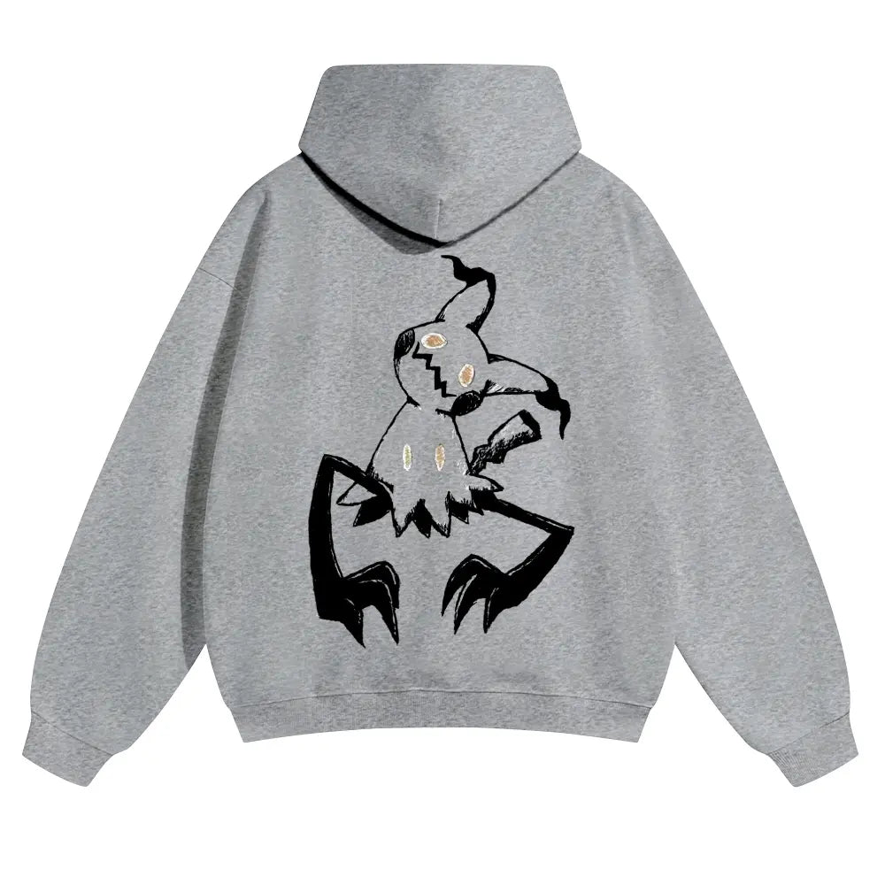 Unisex Dark cute ghost style playful smiling face Graphic hoodie Personalized Pattern Y2k Clothing Round Neck hoodie,Women's Clothing, Menswear, Top, Vintage Style,Summer Casual Oversized - View 3