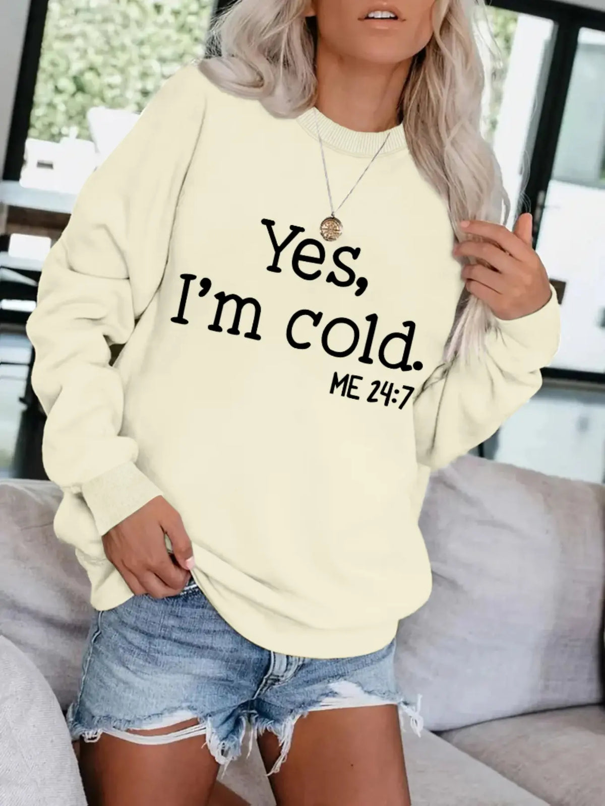 Women's Casual Letter & Number Print Fitted Sweatshirt, Soft Long Sleeve Round Neck Pullover for Daily Wear, Casual Comfortable Top, Womenswear, Printed Sweatshirt - View 6