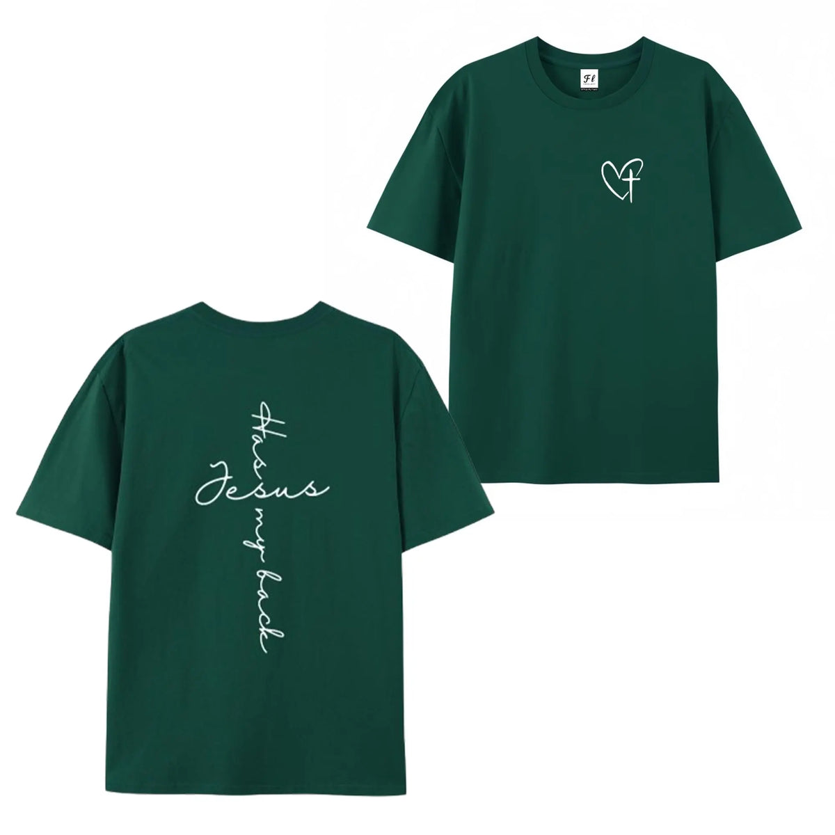 Jesus Has My Back Print T Shirt Birthday Casual Christian Shirt, Christian Merch Jesus Shirt Faith Shirt Christian Gift Teen Christian Apparel,back to school,back to school shopping - View 9