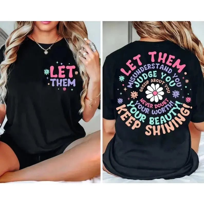 Floral Motif and Motivation Combined - Your New Inspirational T-Shirt Top Womenswear Fit - View 1