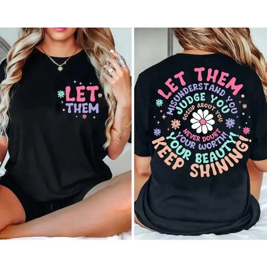 Floral Motif and Motivation Combined - Your New Inspirational T-Shirt Top Womenswear Fit - View 1
