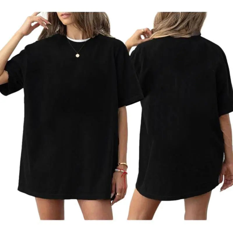 Women's Yes I Can Drive a Stick Witch Graphic T-Shirt, Casual Oversized 100% Cotton Short Sleeve Top for Spring Summer - View 9