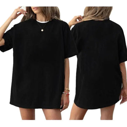Women's Yes I Can Drive a Stick Witch Graphic T-Shirt, Casual Oversized 100% Cotton Short Sleeve Top for Spring Summer - View 9