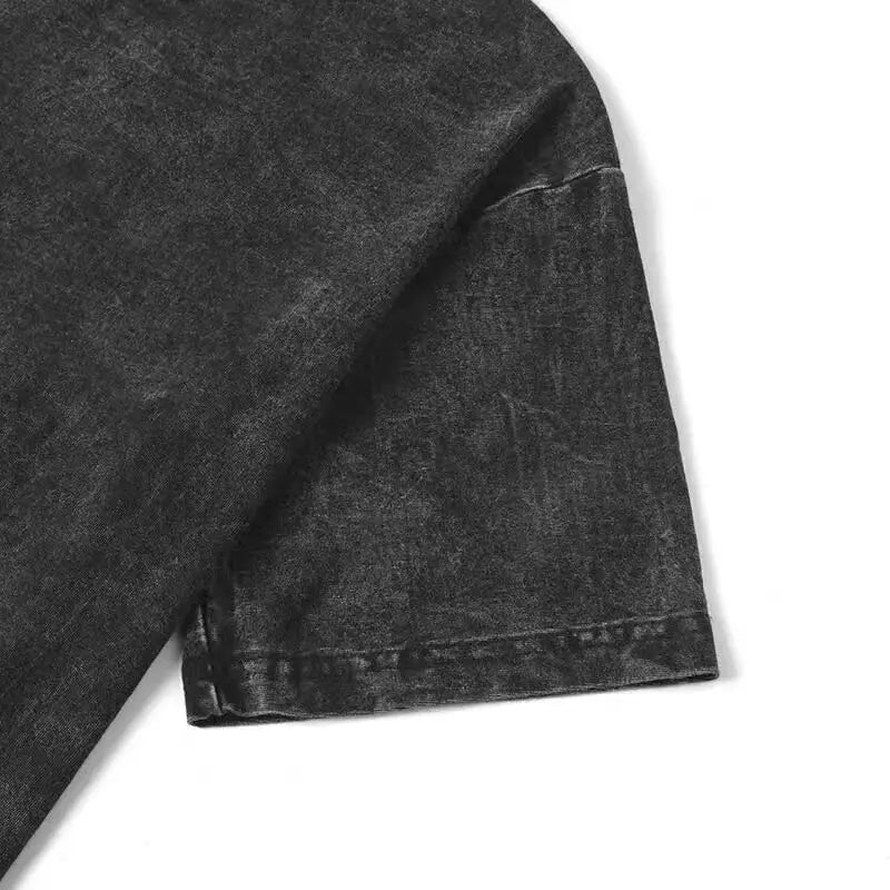 230g Washed Cotton T-Shirt - Dual-Sided Inspirational Design "GOD IS WITHIN HER SHE WILL NOT FALL" & Psalm 46:5, Retro Vintage Loose Fit Unisex Top for Men & Women, Spring Summer Casual Wear Streetwear Tees - View 5